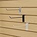 Econoco 10” Slatwall Deluxe Hooks, Slatwall hooks, Display Hooks For Panel, Black (Pack of 96)