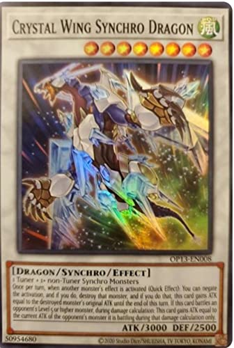 Amazon.com: Crystal Wing Synchro Dragon - OP13-EN008 - OTS Tournament Pack  13