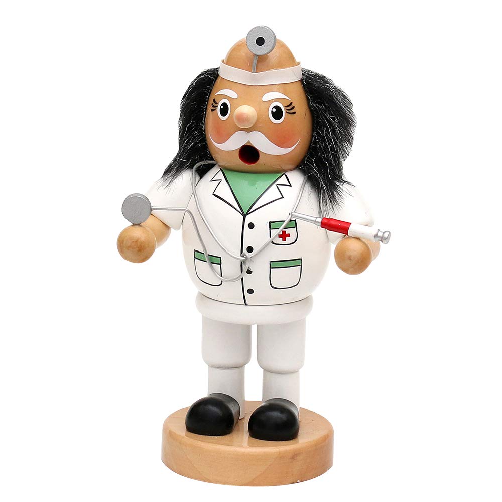 Dekohelden24 Wooden Incense Smoker Doctor L x W x H: 9.5 x 8 x 19 cm