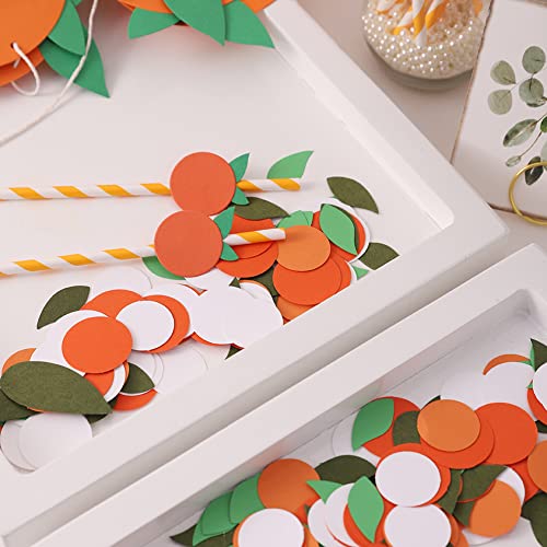 Pitillos de papel naranja biodegradables pack 15 piezas miniatura 6