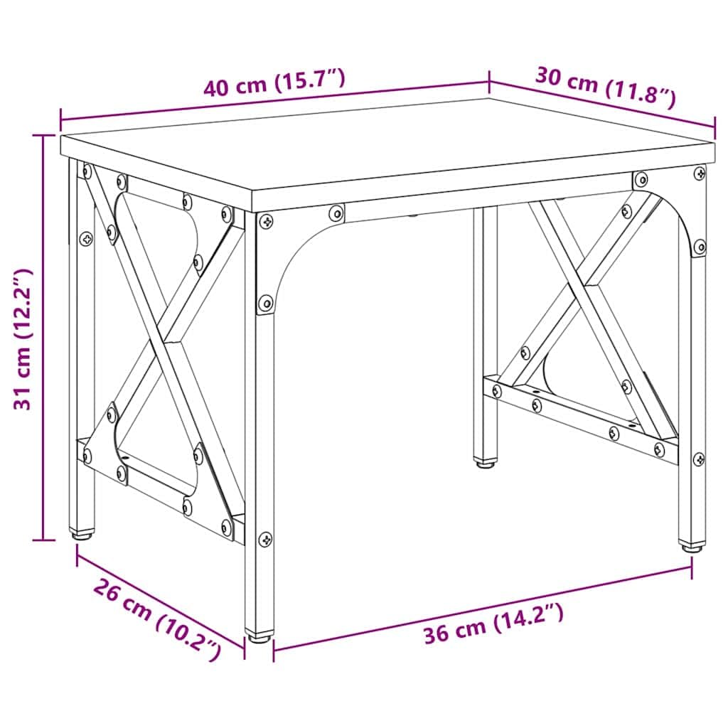 Mangloder - Soporte para impresora de madera reciclada de 40 x 30 x 31 cm con patas ajustables para oficina y hogar, estante de madera resistente con acabado mate, ideal para impresoras