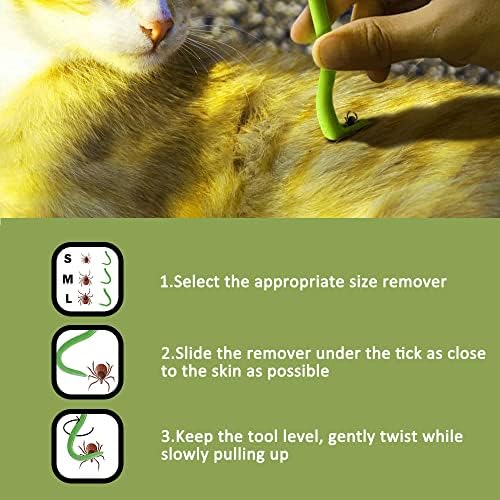 Nepfaivy Tick Remover Tool for Dogs - 3 Pcs Painlessly Tick Remover for Humans and Cats Pets, Safe Tick Twister Kit
