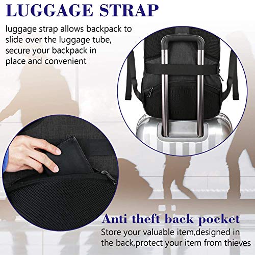 Matein 1007BLK Extra Large Backpack, 17 Inch Travel Laptop Backpack With Usb Charging Port, Anti Theft Tsa Friendly Business Work College Computer Backpack thumb #4