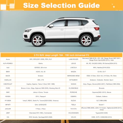 Image of GUNHYI 16 Layers SUV Car Cover Waterproof All Weather Heavy Duty, Universal Fit Nissan Rogue, Chevrolet Equinox, Tesla Model Y, Audi Q5, Cadillac SRX /XT5, Kia Sorento, Mitsubishi Outlander etc.