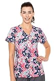 Med Couture Women's V-Neck Vicky Print Top, Soho Floral, XXX-Large