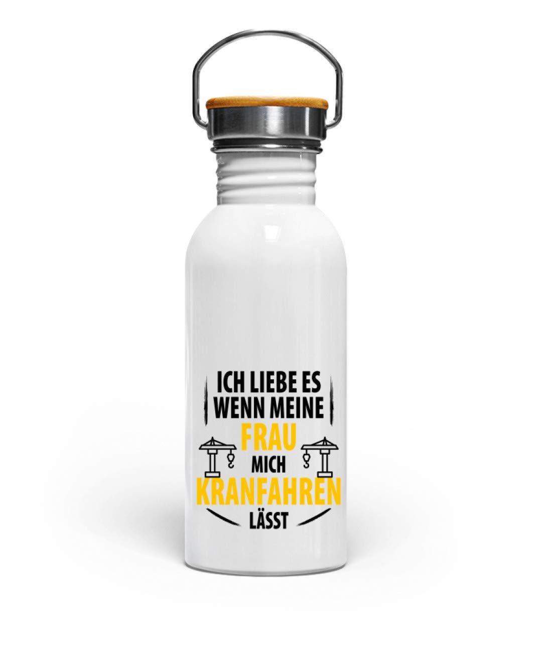 Bouteille en acier inoxydable pour grue gourde blanche bâtiment durable