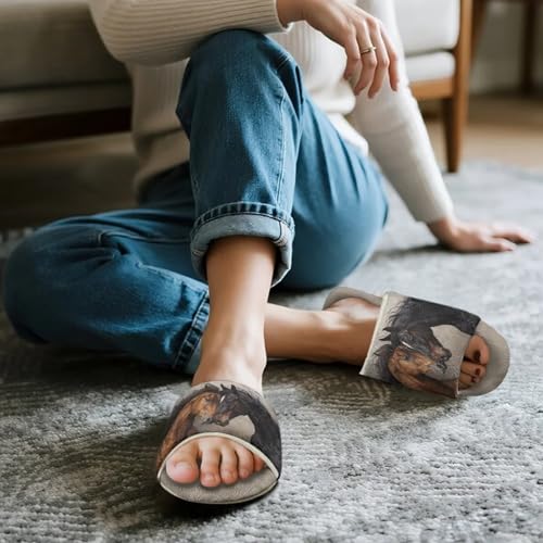 Wanyint Womens Fuzzy Slippers House Shoes Open Toe Indoor Slippers Soft Lightweight Quiet Fluffy Slides for Ladies Her Mom3