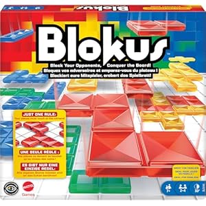 Mattel Games – Juego de Mesa Blokus – Fácil de Aprender – 21 Piezas de Color por Jugador – Entretenido – Estrategia y Desafíos – para Toda la Familia – BJV44