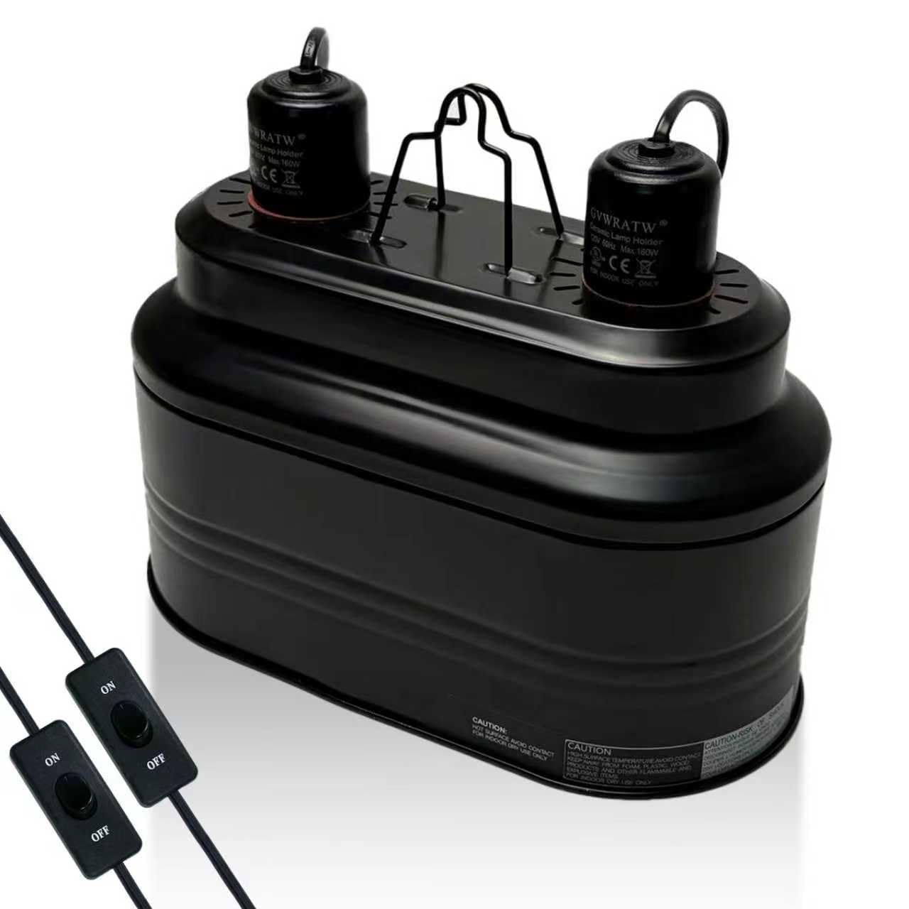 GVWRATW Reptile lamp, Maximum 160W Each Reptile hot lamp Comes with a Separate Switch, Suitable for Lizards, Turtles, Snakes, and Amphibians.