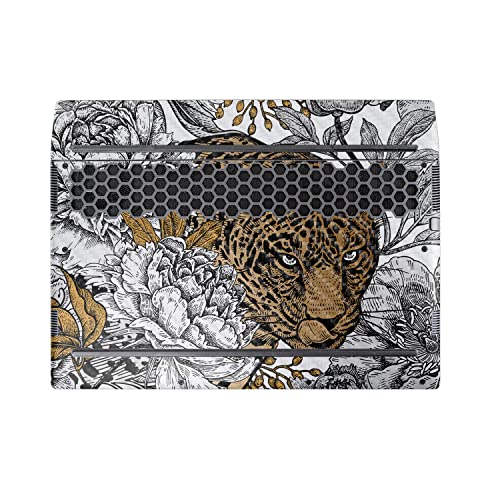 Image of MightySkins Carbon Fiber Skin Compatible with Alienware M17 R5 (2022) Full Wrap Kit - Bronzed Leopard | Protective, Durable Textured Carbon Fiber Finish | Easy to Apply | Made in The USA