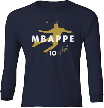 France Soccer Tribute 2024 Air Mbappe Inspired Youth Long Sleeve T-Shirt