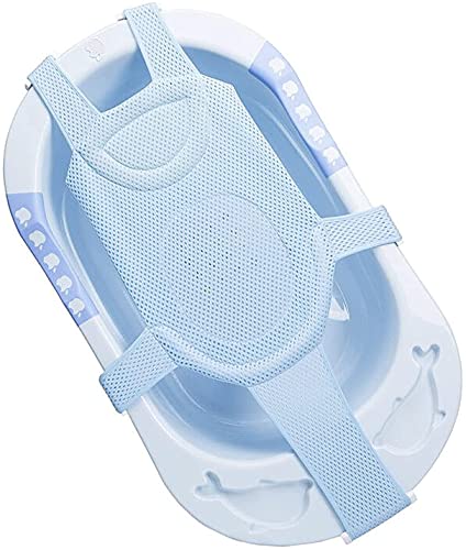 IPENNY Alfombra de baño para bebé, red de baño, asiento de baño, para niños recién nacidos, con cinturón de seguridad, cojín de baño, estrella, cojín antideslizante, plegable, cojín de aire Cover