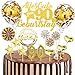Tortendeko 90. Geburtstag Frau Mann, 20 Stück Gold Kuchendeko Cake Topper 90 Geburtstag Deko, Glitzer Alles Gute zum 90 Geburtstag mit Geburtstagskerzen Konfetti Luftballons Papierfächer Ort mit günstig Kaufen-Tortendeko 90. Geburtstag Frau Mann, 20 Stück Gold Kuchendeko Cake Topper 90 Geburtstag Deko, Glitzer Alles Gute zum 90 Geburtstag mit Geburtstagskerzen Konfetti Luftballons Papierfächer