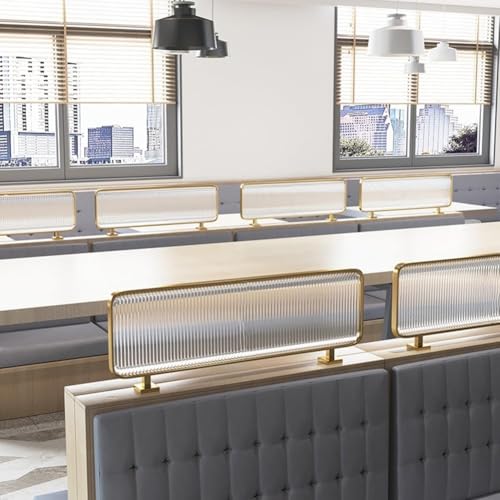 Iron Room Divider Pół-prywatny ekran biurka Solidny metalowy panel do prywatności w biurze, separator przestrzeni restauracyjnej, czarny
