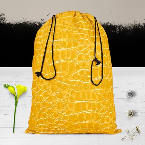Image of ArtzFolio Crocodile Hide D5 | Reusable Sack Bag | Bag for Gym, Storage, Vegetable & Travel
