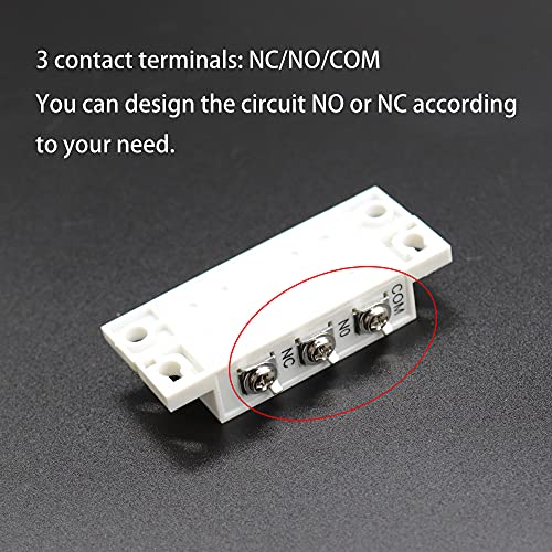 Image of Magnetic Reed Switch NC NO COM Surface Mount Wired Door Window Contact Sensor with Cover for Home Security and Burglar Alarm Systems MC-31 5pcs