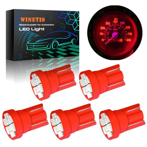 Kit 5x Bombillas LED T10 Panel Instrumentos Rojo