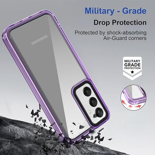 Image of Zapcase Back Case Cover for Samsung Galaxy M35 5G | Compatible for Samsung M35 5G Back Cover | Case Cover with Camera Protection | (TPU + PC | Translucent Purple)