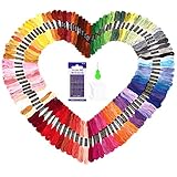 Embroidery Floss 150 Skeins SOLEDI Embroidery Thread Rainbow Colors Cross Stitch Threads for Friendship Bracelets with Embroidery Tools (100skein)