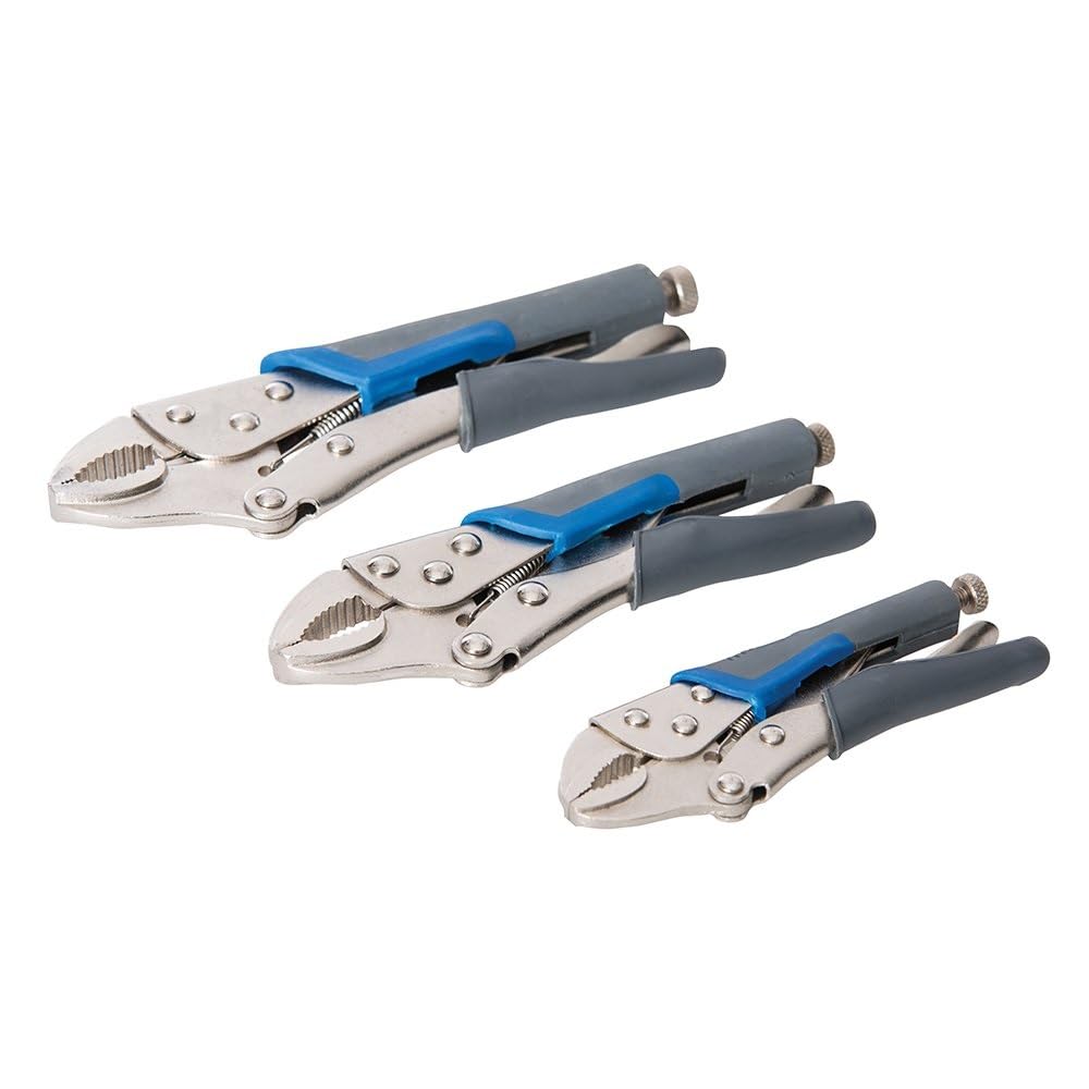 Silverline Self Locking Soft-Grip Pliers Set 3-Piece