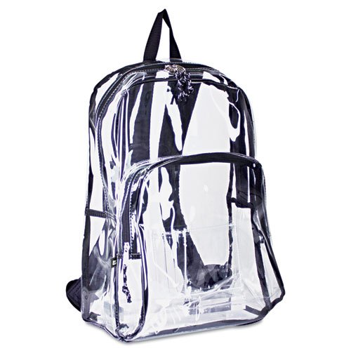 Vista 2 de Eastsport - Mochila, Plástico PVC, 12 12 x 5 12 x 17 12 - TransparenteNegro, 193971BJBLK