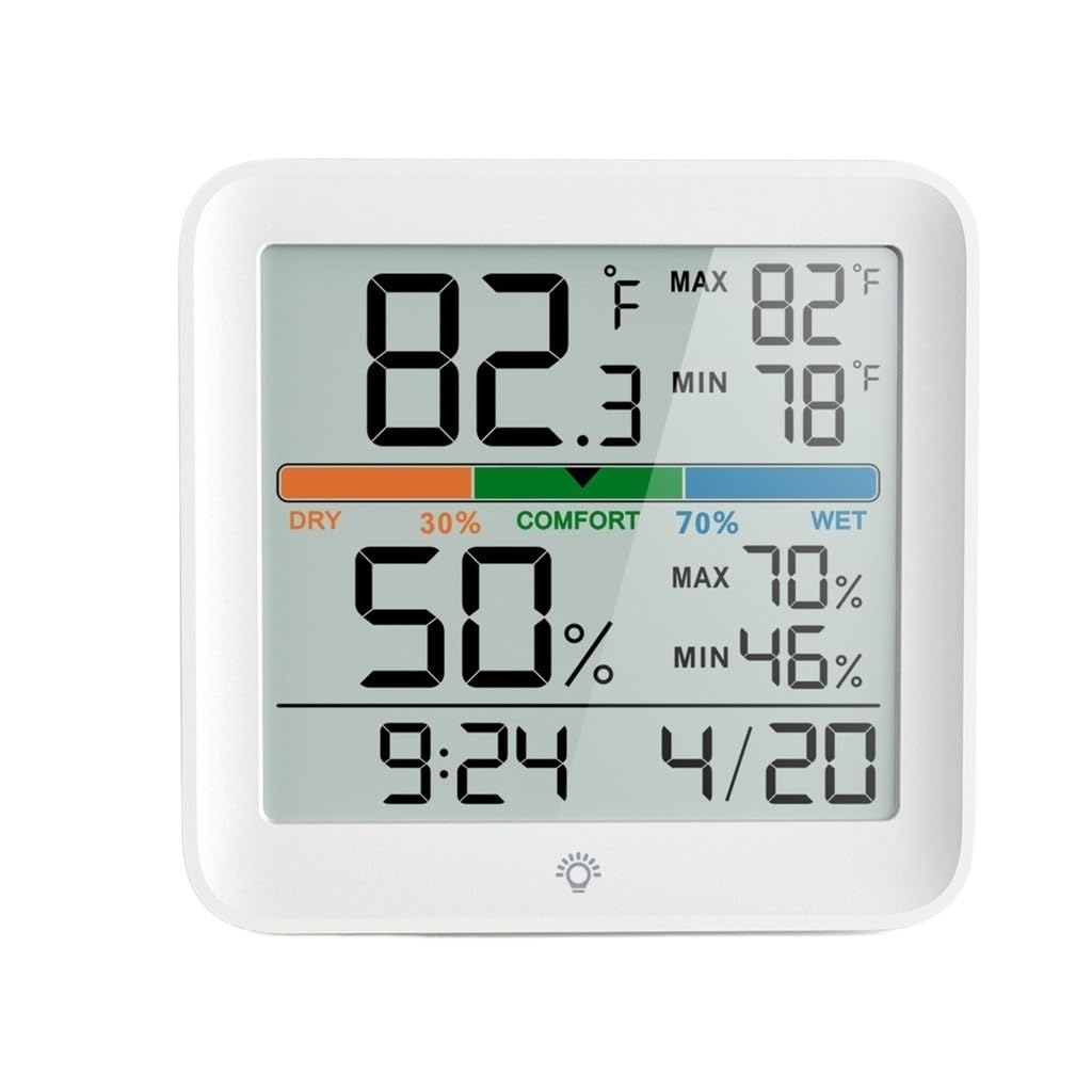 Schermo A Colori Multifunzionale For Temperatura E Umidità A Doppio Scopo, Termometro Interno A Grande