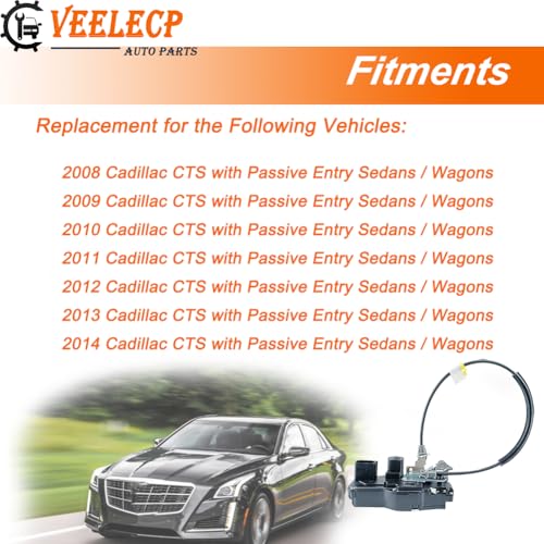 Image of Door Lock Actuator Compatible with 2008-2014 CTS Front Right Passenger Side with Passive Entry Models