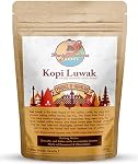 Monkey Business Coffee - Wild Kopi Luwak Coffee Haricots entiers - Éthiquement - 250 Grammaire (8.8oz) (Autres poids & Types de haricots disponibles) - Produit de l ' Indonésie
