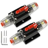 TEMCHY 150Amp Car Audio Circuit Breaker Waterproof Fuse Inline Holder Manual Reset 12V-48V DC for Automotive...