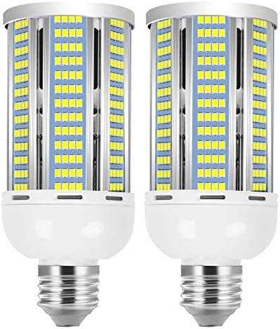 2 Pack 400W Equivalent Led Corn Light Bulb, 6000 Lumen 6000K Daylight 50W LED Corn Lamp, E26/E27 Medium Base for Indoor Garage Factory Warehouse Backyard 85V-265V