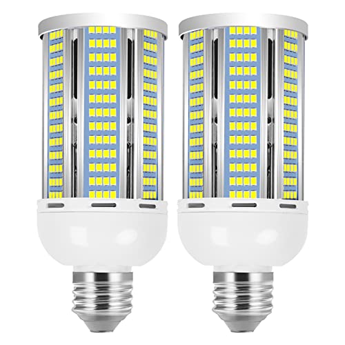 2 Pack 400W Equivalent Led Corn Light Bulb, 6000 Lumen 6000K Daylight 50W Led Corn Lamp, E26/E27 Medium Base For Indoor Garage Factory Warehouse Backyard 85V-265V #TOP1