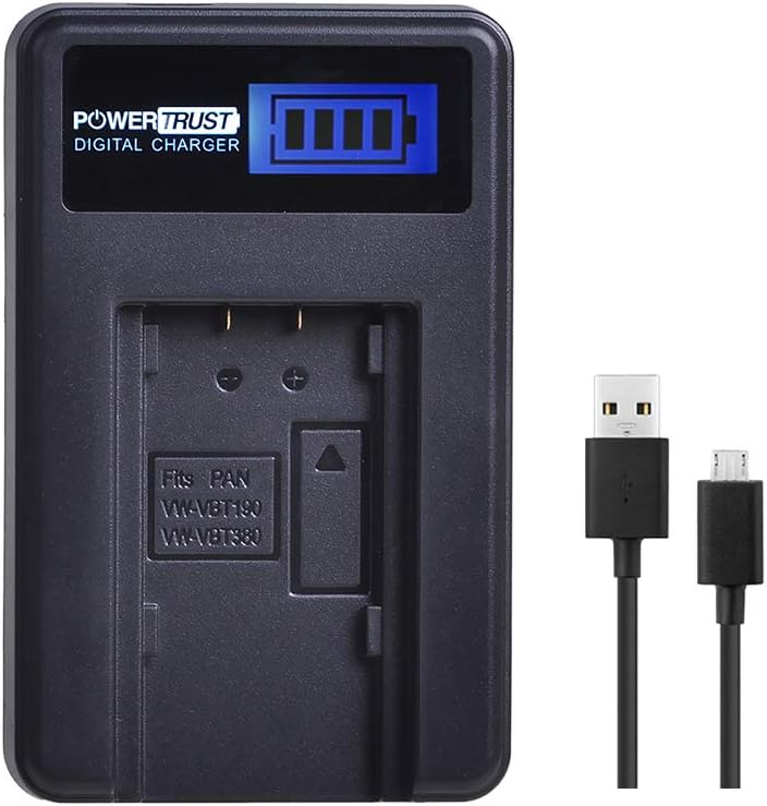 VW-VBT380 VW-VBT190 Battery Charger for Panasonic HC-V210, HC-V550, HC-V260, HC-V180, HC-W580, HC-V110, HC-V160, HC -V380, HC-V250, HC-V520, HC-V130, HC-V510