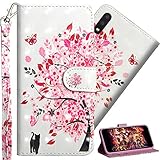 ISADENSER Samsung A01 Case Galaxy A01 Case for Women Girly [3D Wallet Stand] with Credit Cards Slot Cash Pockets Flip Leather PU Wallet Phone Case Cover for Samsung Galaxy A01 3D Cat Under Tree YX