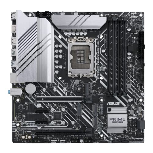 PRIME Z690M-PLUS D4 Scheda Madre mATX, Intel Z690, LGA1700, DDR4, PCI 5.0, Intel 1Gb Ethernet, Realtek 7.1 Surround, 3xM.2, 4xSATA 6GB/s, 1xUSB 3.2 Gen 2x2, Armoury Crate, Aura Sync RGB, Nero - Scheda madre - Immagine 1