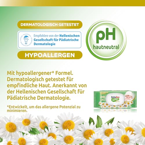 Babylino Sensitive Baby Tücher 0% Duft, 98% natürliche Formel, die den pH-Wert der Haut wiederherstellt, 3 Packungen mit Frischeverschluss… – Ansicht 4