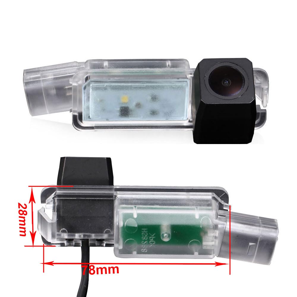 Supro Pro - Cámara de aparcamiento para coche HD, visión nocturna, cámara de aparcamiento, sistema de visión trasera, cámara de aparcamiento para Seat Golf R32 GTI VIII Mk7 Mk8 Rabbit Arteon