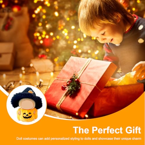 VYIBPDY Kleidung 17 cm für labubu,Halloween-Stil für 17cm Labu Plush Pullover Hoodie Bekleidung DIY Kinder Geschenke（B）