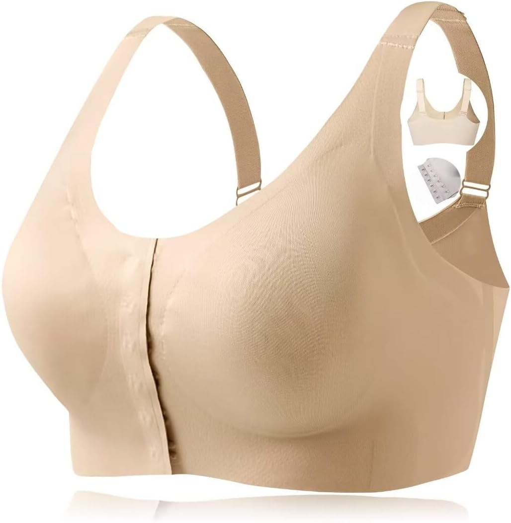 Seamless Front Closure Mastectomy Bra Surgical Bra Pocket Breast Prosthesis Breast Forms Bralette Daily Bra