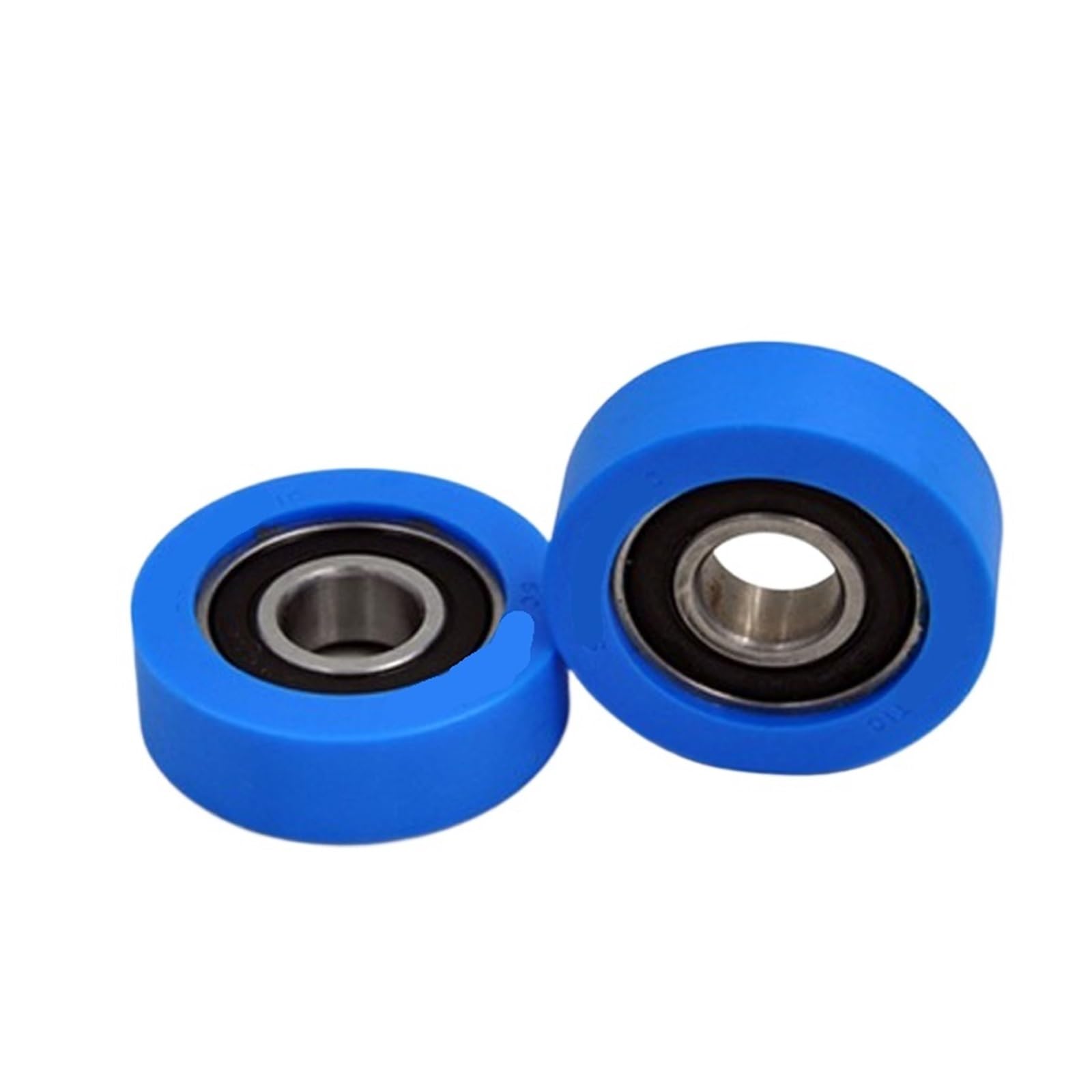 YIVELYYZG 2PCS 15 * 48 2 inch Blue Pulley/Roller Diameter 48mm Thickness 15mm Polyurethane Coated Rubber Bearing 6202RS Hole