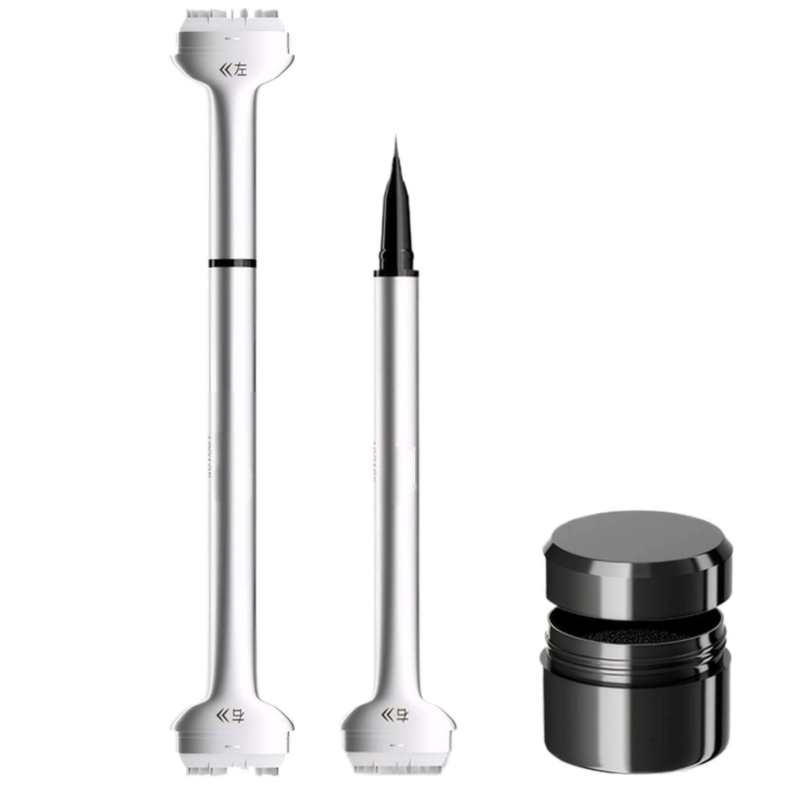 Sello Inferior de Pestañas Con Tinta y Delineador de Ojos,Delineador de Ojos 2 En 1 Con Sello,Reutilizable Sello de Pestañas Inferiores,Resistente Al Agua y Al Sudor,Fácil de Usar