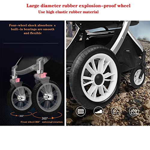 Babywandelwagen Voor Pasgeboren Kinderwagen, Reissysteem Wandelwagen En Autostoel, Autostoelwagen Combo's, Kinderwagen 3… - Afbeelding 4