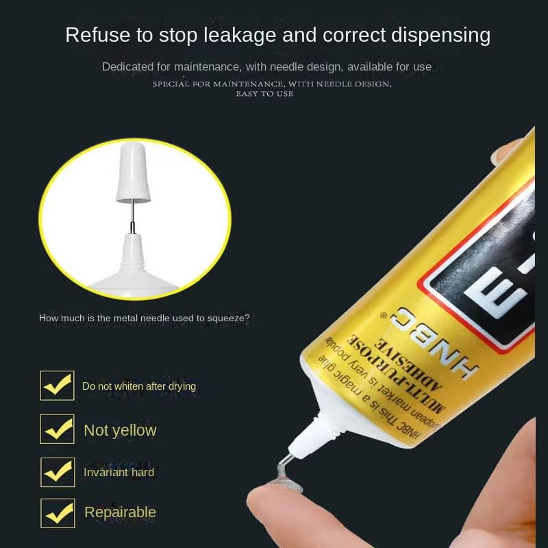 Miniatura 3 de E8000 Pegamento de diamantes de imitación para joyería, pegamento líquido de alto rendimiento, pegamento de incrustaciones, adhesivo colgante,