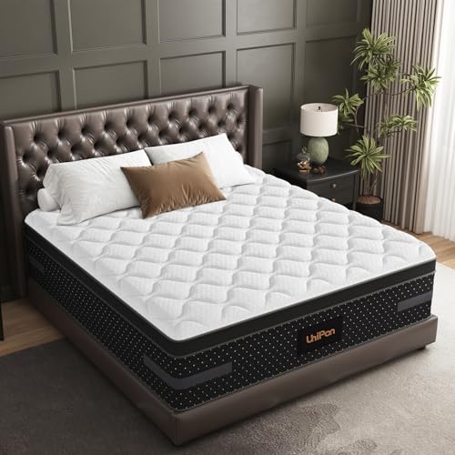 UniPon Extra Firm Queen Mattress, 14 Inch Hybrid Bed