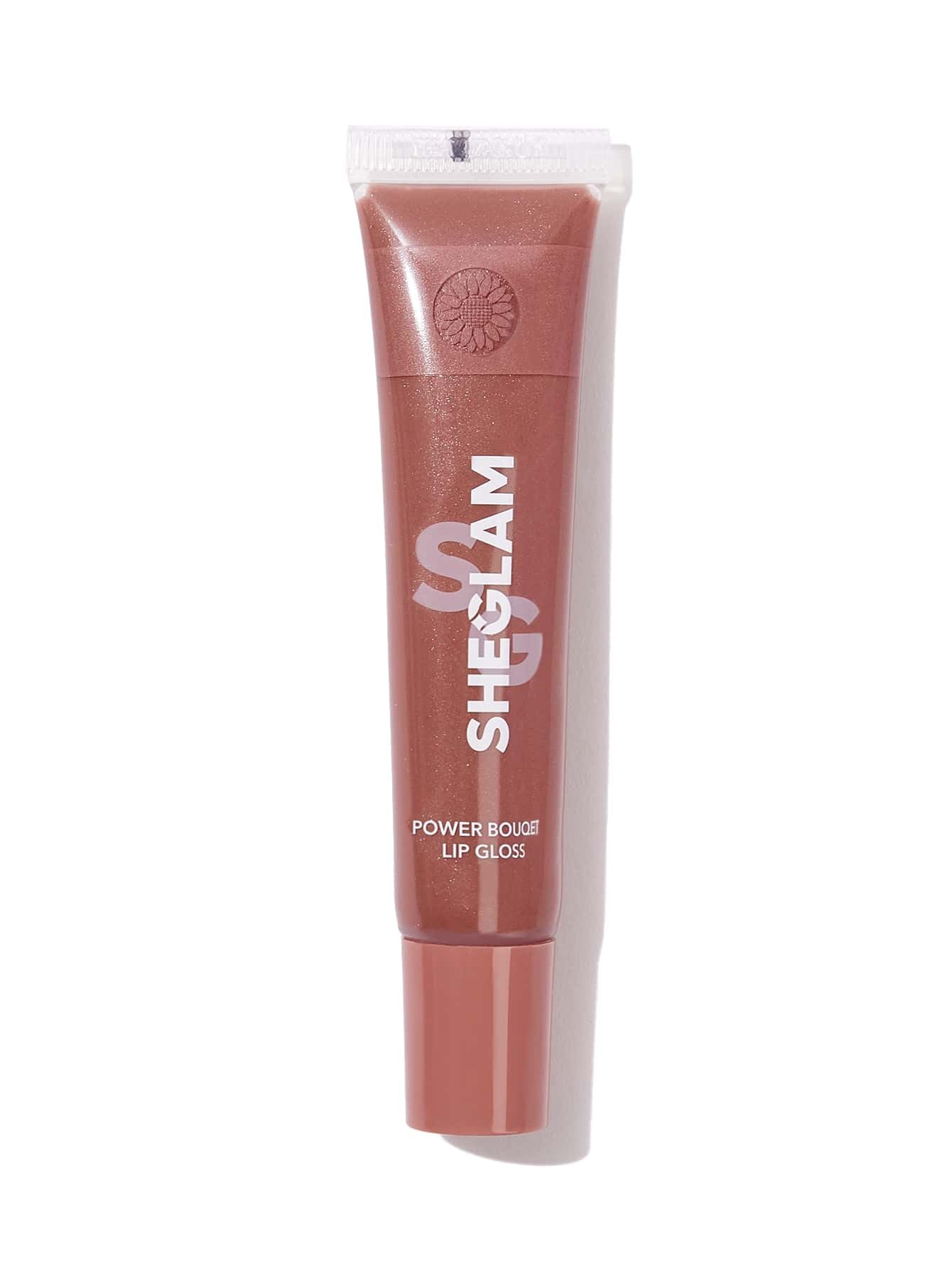 SHEGLAM Power Bouquet Lip Gloss Shiny Tinted Moisturizing Plumping Non-Sticky Lip Oil Repairing Camelia Extract Lip Care-Tan-Tilizing