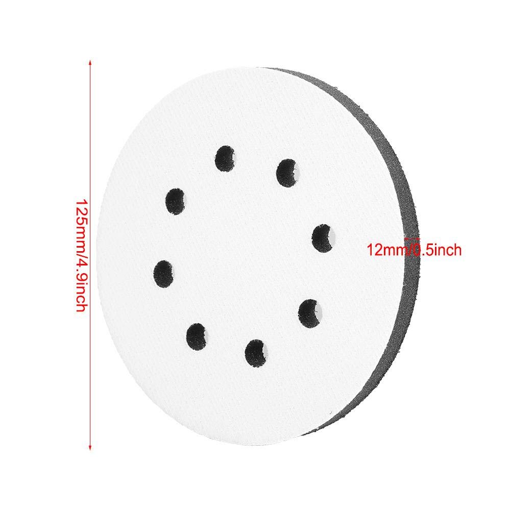 Hilitand Soft Sponge Buffer Pad Interface Cushion Pad for Sanding Pads 125mm in Diameter (8 Holes)