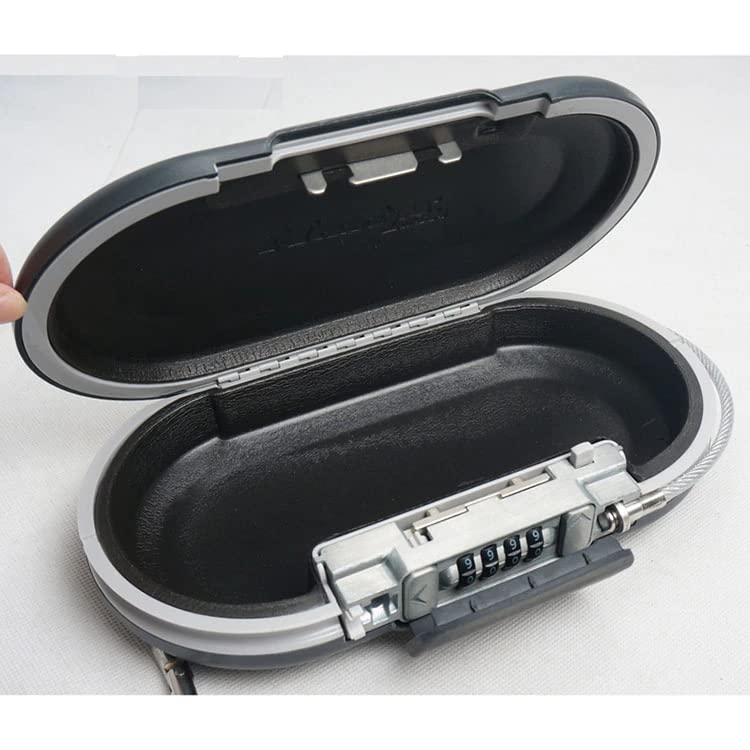 Cassetta di sicurezza portatile Beach Travel Gym Lock Password Mini cassaforte di sicurezza Strongbox fune fissa gioielli cassa cassa telefono bagagli (nero)