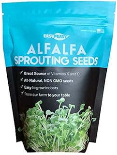 Alfalfa Sprouting Seed | Non GMO | Grown in USA | from Our Farm to Your Door (1 Pound (16oz))