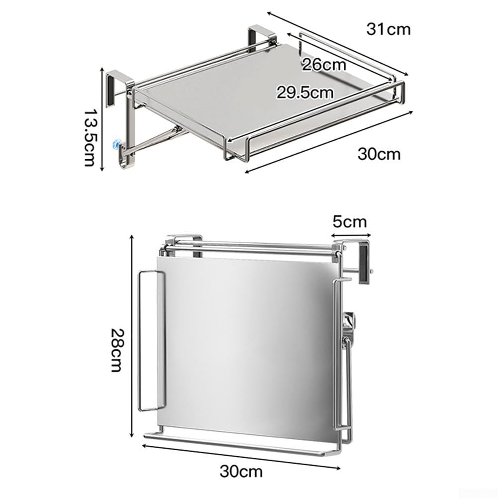 Organizer Cucina Acciaio Pieghevole per Ante Organizer Cucina(silver)