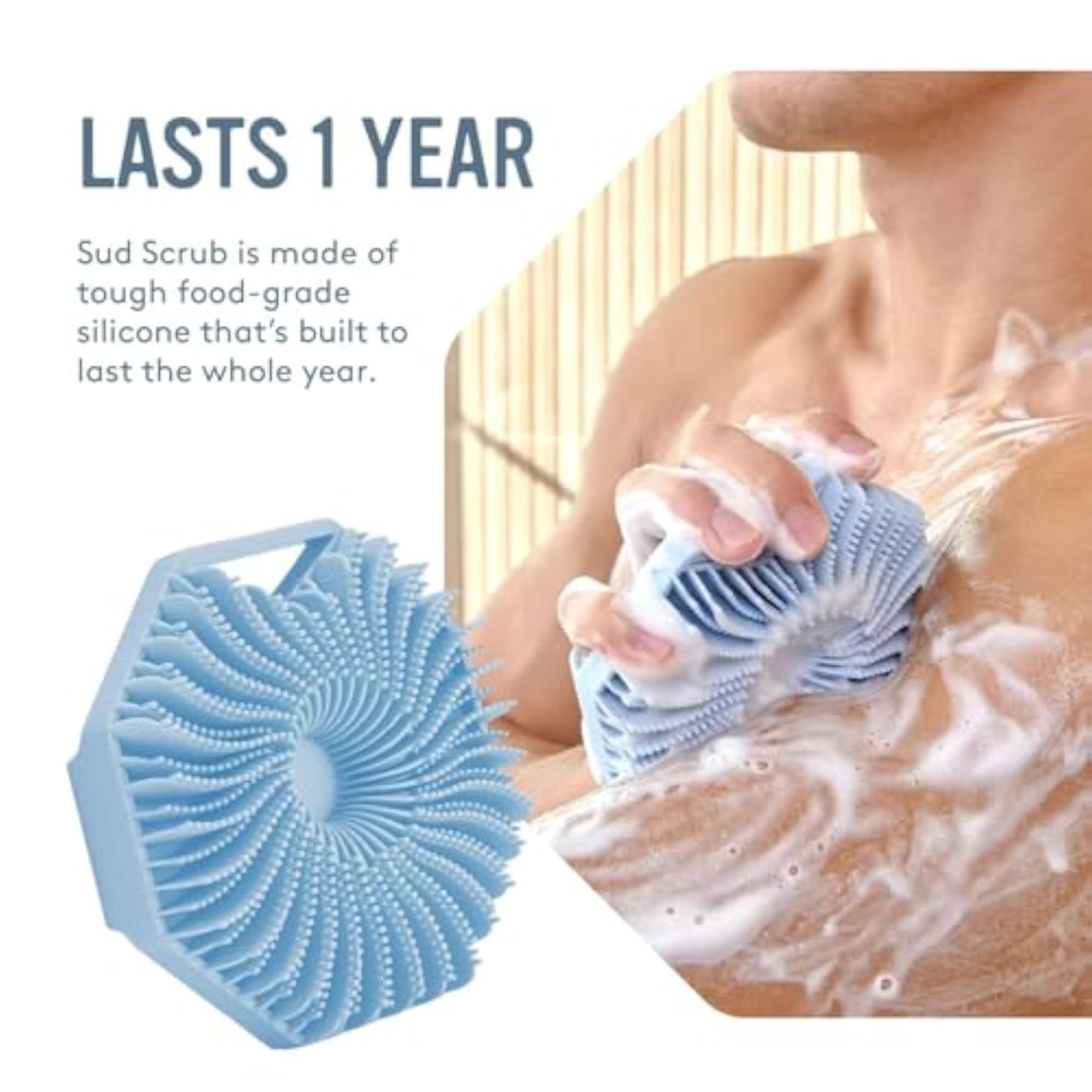 Gentle Silicone Body Scrubber for Sensitive Skin