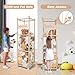 Stuffed Animal Storage, Wooden Cute Zoo Toy Holder with Brake Wheels, Space Save Toy Organizer, Large Capacity Stuffed Animal Holder, Perfect for Nursery Playroom Kidroom Bedroom-54 Inch